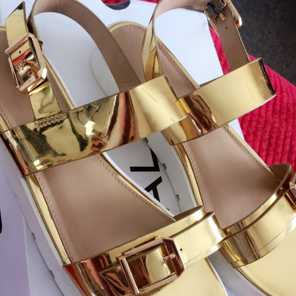 Aldo Metallic platform sandal